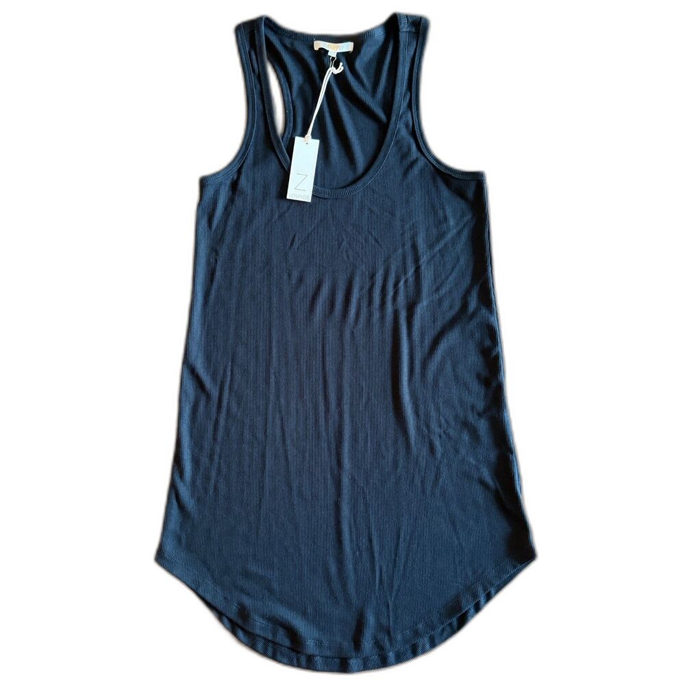NWT Z Supply Black Ribbed Racerback Dress Size XS